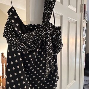 J. Crew Black and White Polka Dot Top